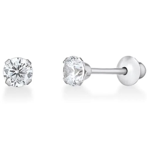 Aro Zirconia Oro Blanco 18k 3mm