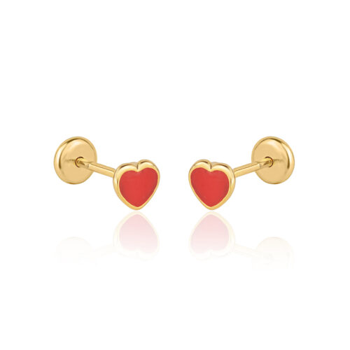 Aro Corazon Rojo P Gold